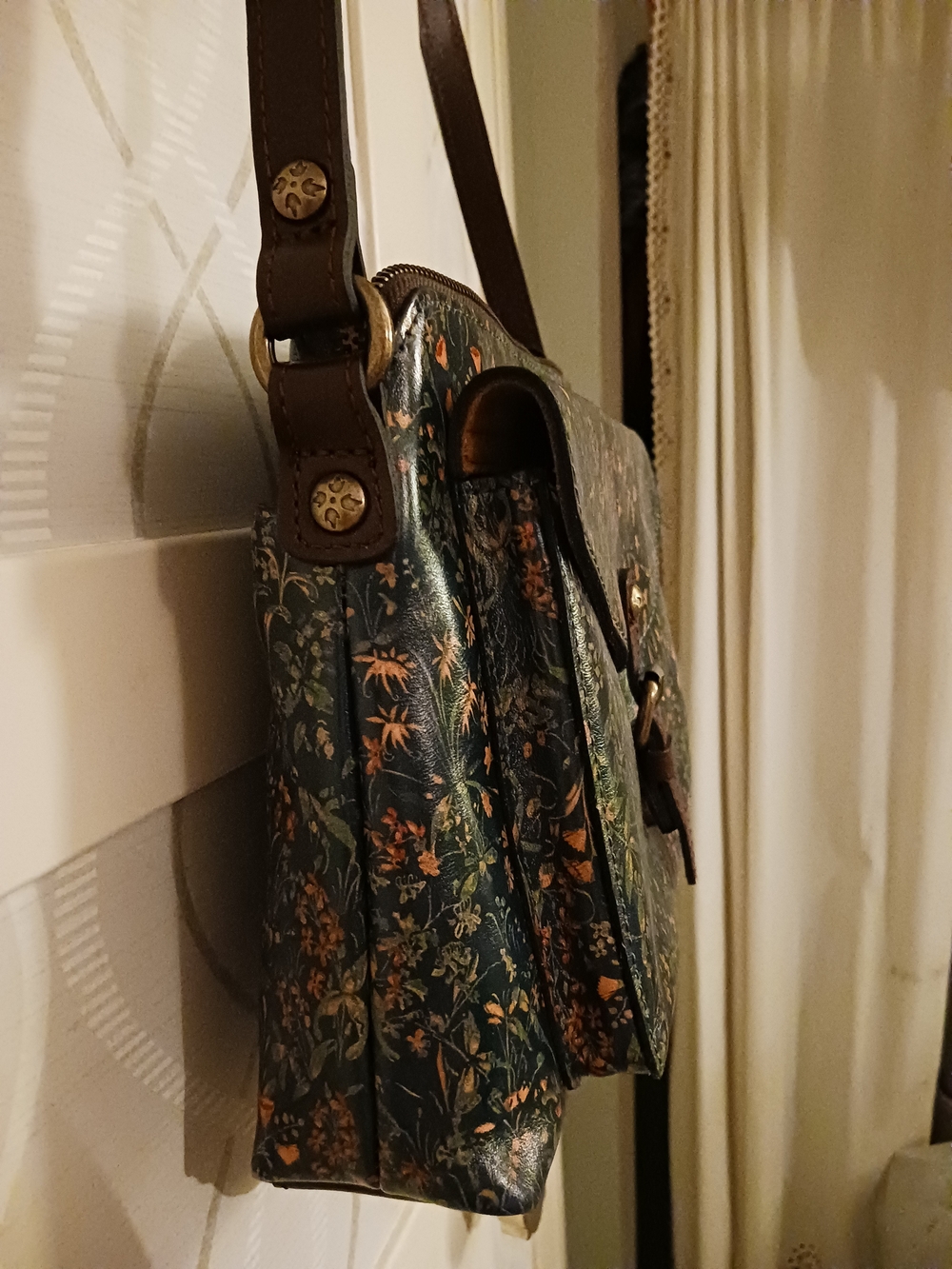 Patricia Nash Avellino Crossbody P062707X Genuine Leather Tuscan Fields - Picture 5 of 16